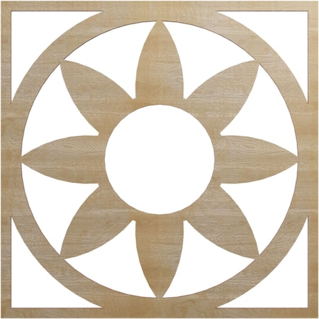 Ekena Millwork Blume Wood Fretwork Pierced Ceiling Medallion, Hickory, 24"OD x 8 3/8"ID x 3/8"T CMWP24X24X0375BLHI